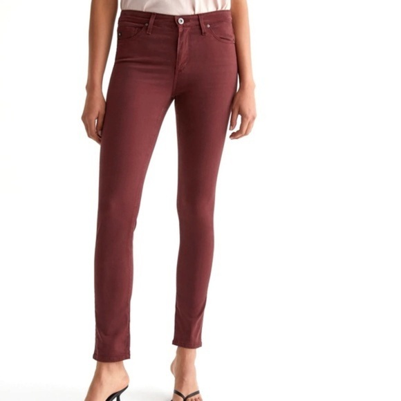 New AG Adriano Goldschmied Prima Sateen Pants Cigarette Leg - Picture 1 of 10